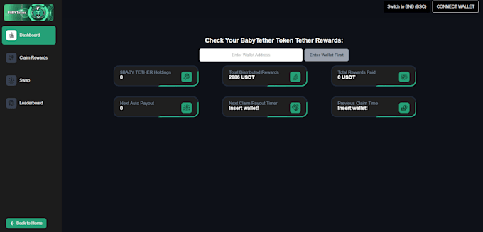 build a reward token dashboard for ethereum bsc polygon