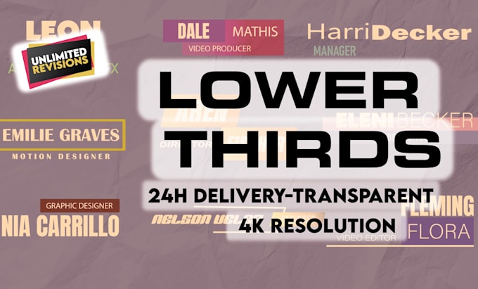 lower thirds alpha, transparent background