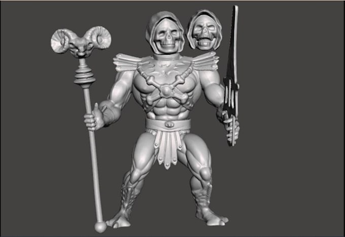 convert 2d image into 3d model,action figure, zbrush,3d mask, 3d printable model