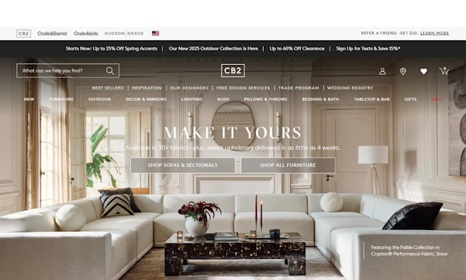 design bliss home decor website interior design shopify store dropshipping store