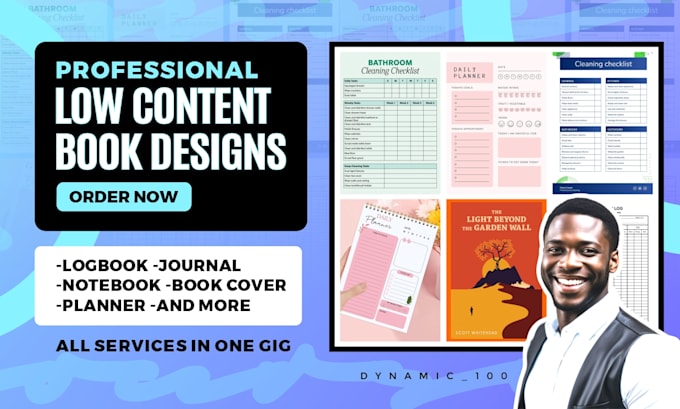 Design custom logbooks planners journals notebooks trackers for kdp and ...
