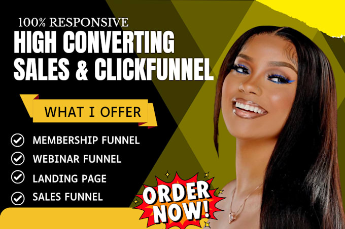 build clickfunnels landing page, sales funnel website in click funnel