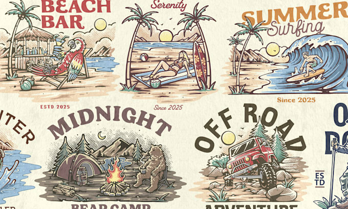 create custom vintage tshirt designs outdoor nature themes