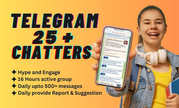 be your telegram admin with 25 chatters in crypto project