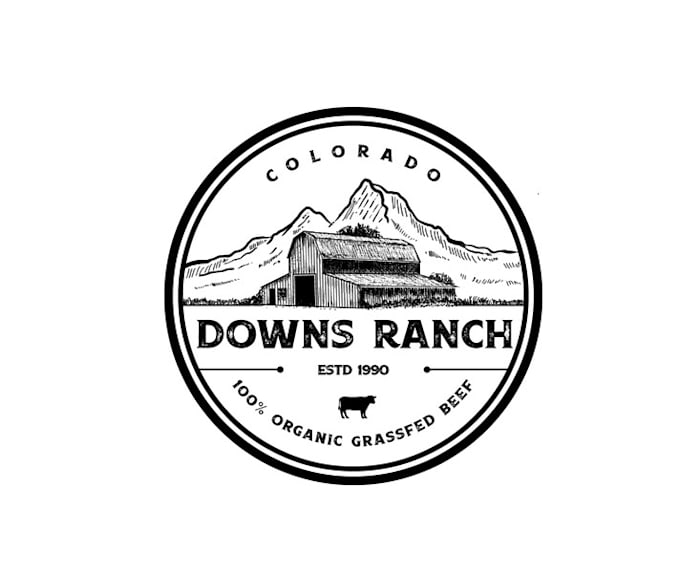 design top quality colorado ranch grassfed beef logo