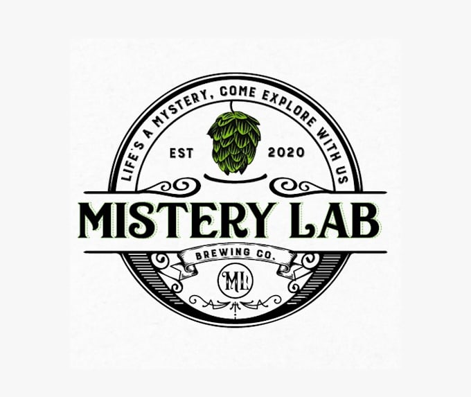 do greatest beer logo for science lab themed craft brewery