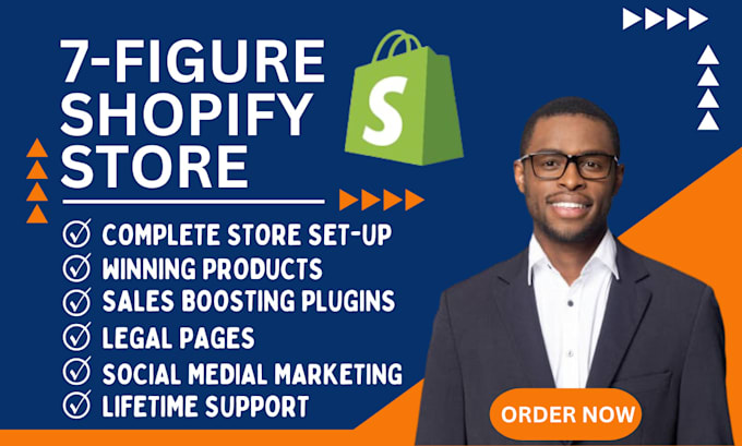 create automated shopify store or dropshipping store shopify store design