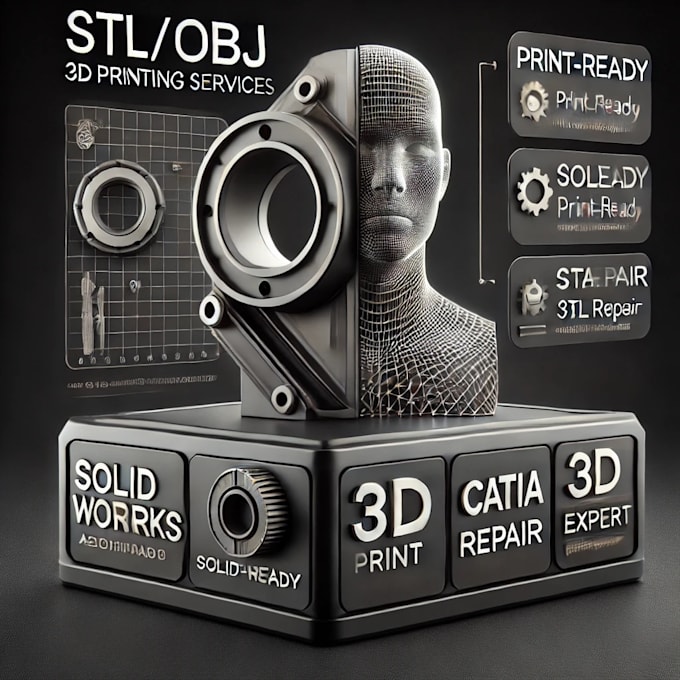 provide 3d cad modeling and stl editing services