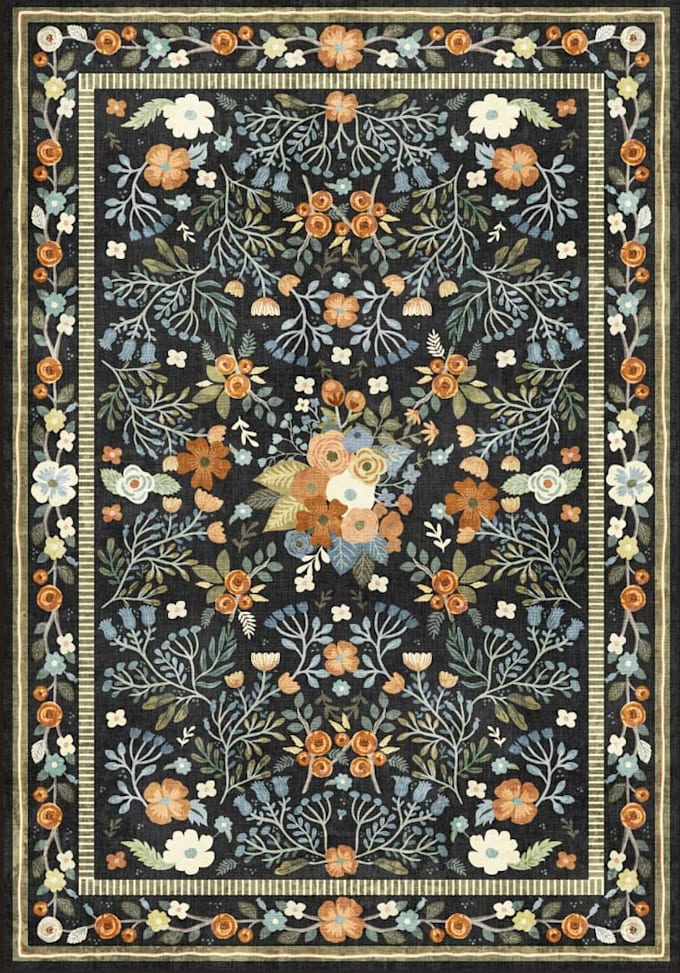 create floral and unique  traditional carpet designs