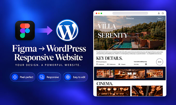 convert figma design to wordpress website