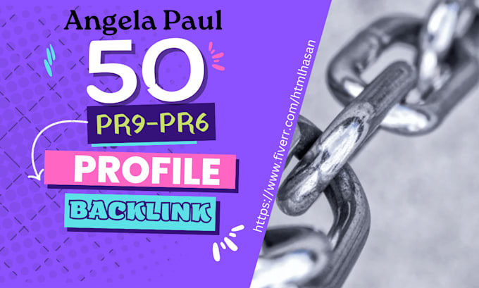 manually create 50 pr9 to pr6 profile backlinks