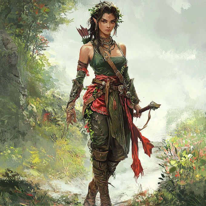 do a dnd, fantasy character and monster concept art