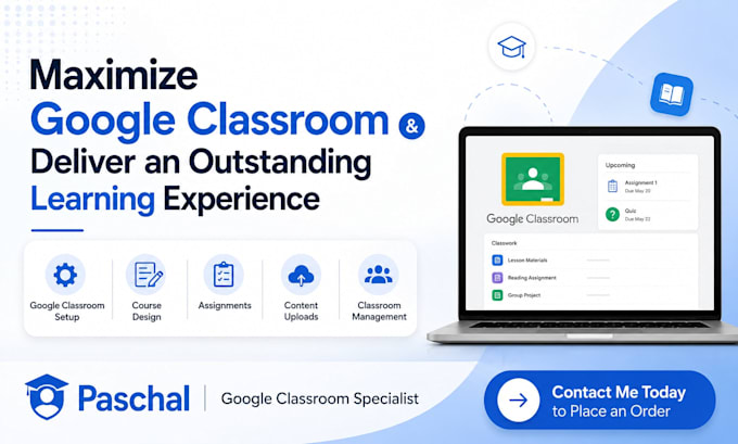 help with google classroom setup, course, curriculum and management