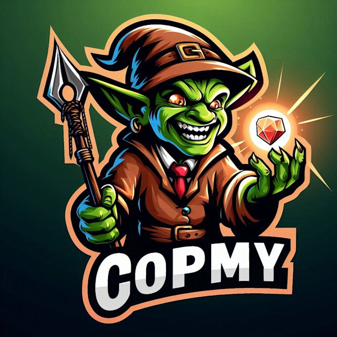 design outstanding  goblin mascot logo with express deliver