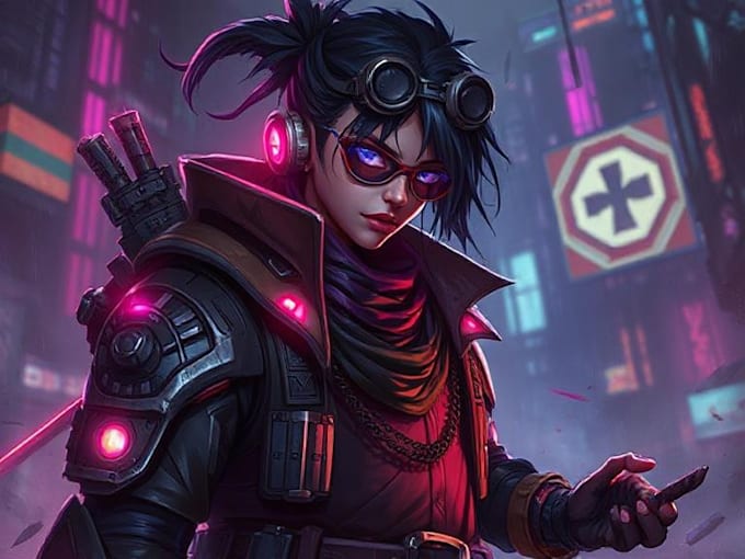 design fantasy and cyberpunk character