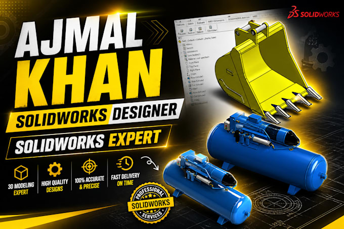 create high quality 3d cad models and 2d drawings in solidworks