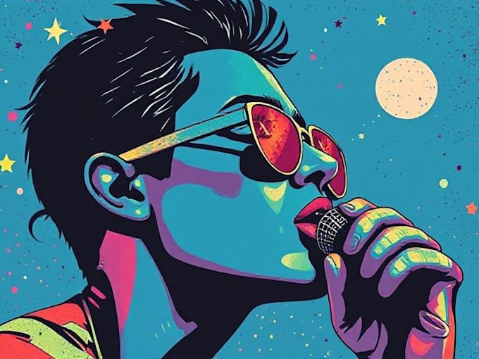 draw an unique wpap pop art portrait