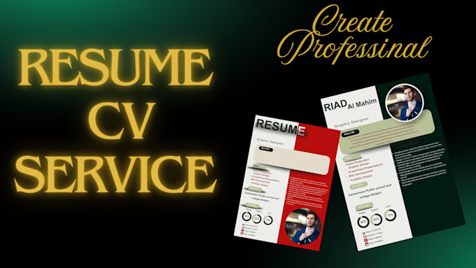 design a professional CV and resume with up to date