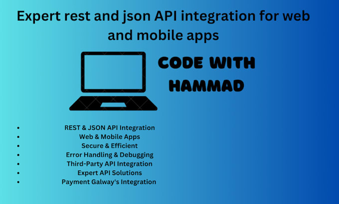 expert rest and json API integration for web and mobile apps
