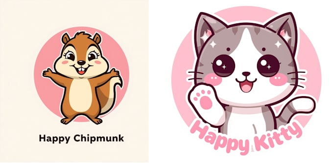 create kawaii japanese style logo for vtuber