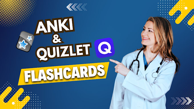 make professtional anki and quizlet flashcards for you