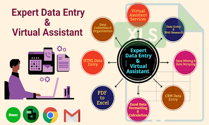 be your reliable virtual assistant for data entry, admin
