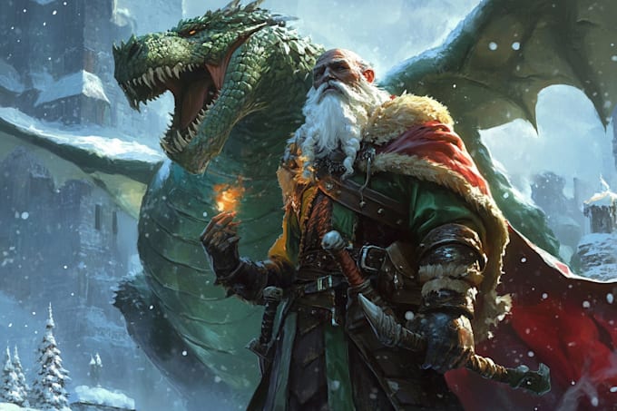 create a dnd art and d and d character for you