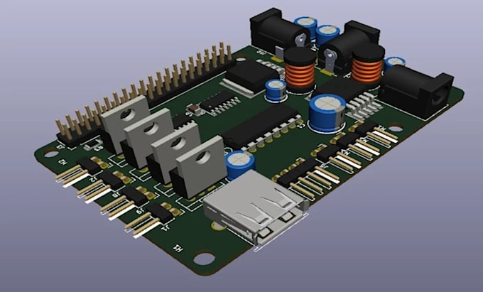 Design pcb boards or layout and circuit schematics in altium, kicad ...