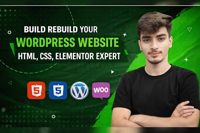 build  rebuild your wordpress website  HTML, CSS, elementor expert