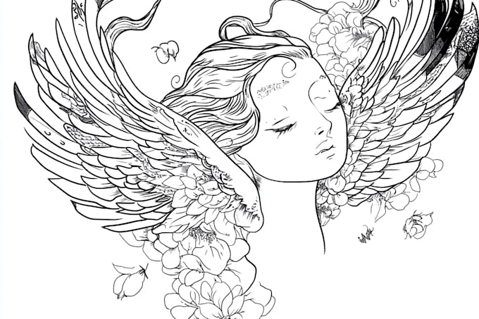 create minimalist line art tattoo with my style