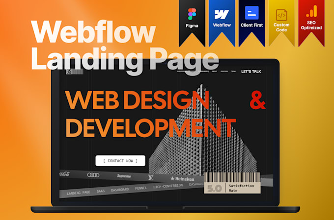 design and develop high converting webflow landing page