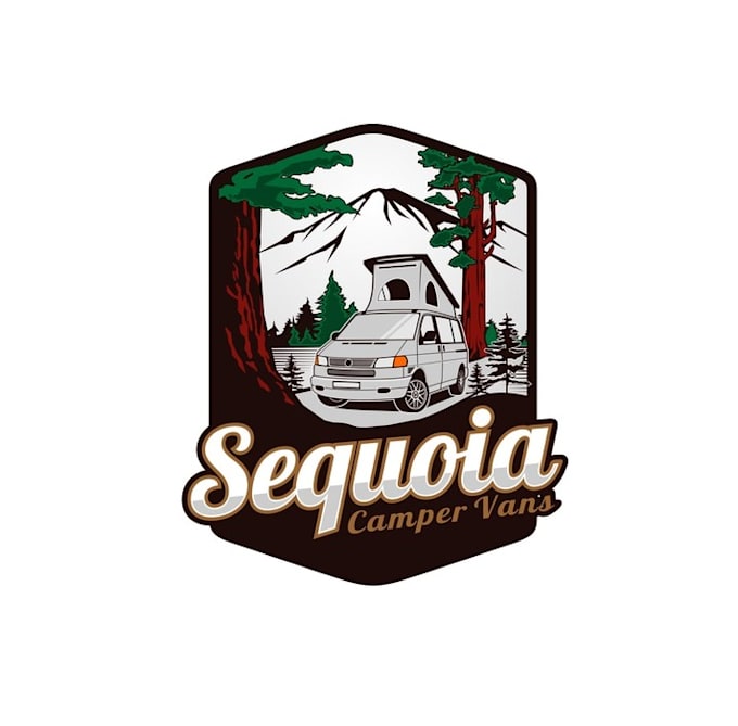 design memorable outdoor adventure camper vans logo