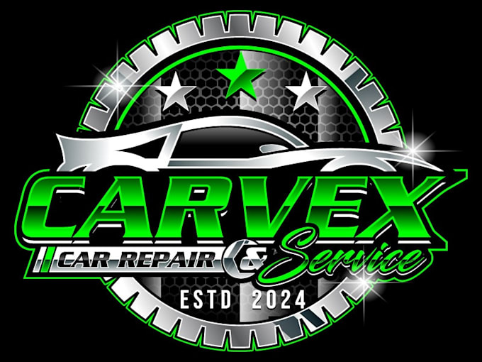design unique car repair logo