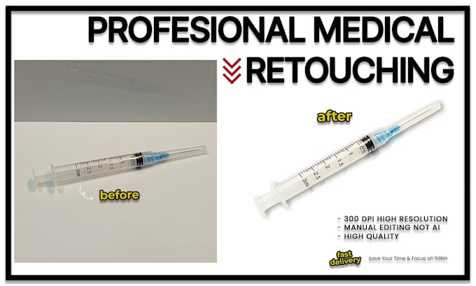 edit professional medical and healthcare product photos for your store