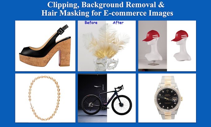 do remove background, clipping path and hair masking for ecommerce products