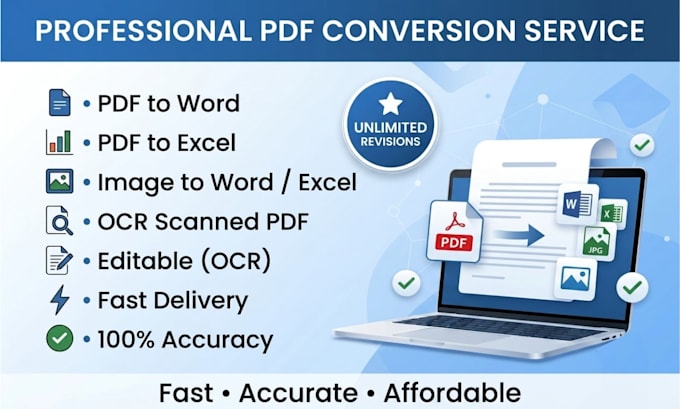 convert PDF to word, excel, and image to text