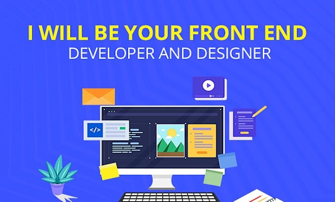 do website design HTML CSS front end with landing page