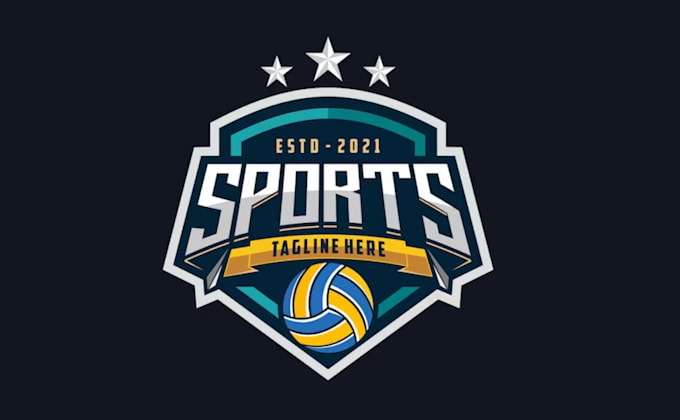 draw  custom sports logo with express delivery