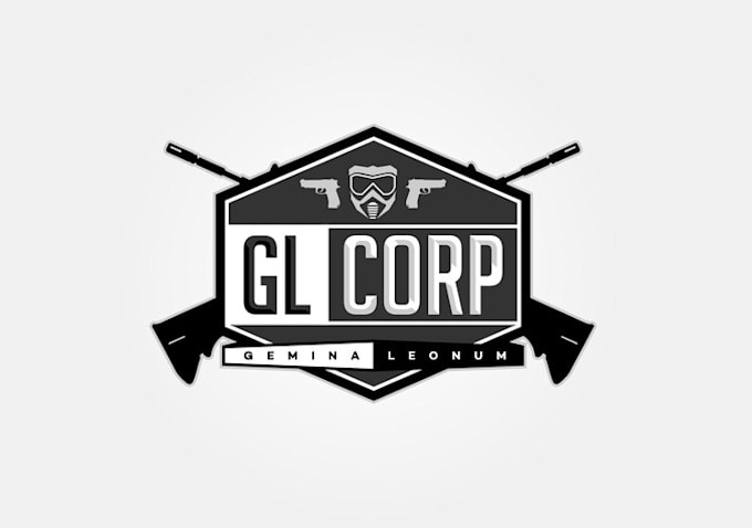 design strong fictional private security air soft team logo