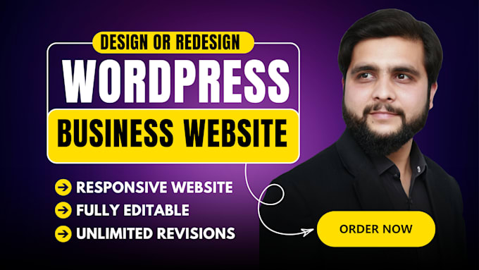design, redesign, revamp or clone wordpress website or business website homepage