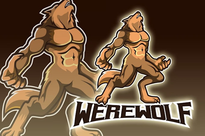 make creative mascot werewolf logo