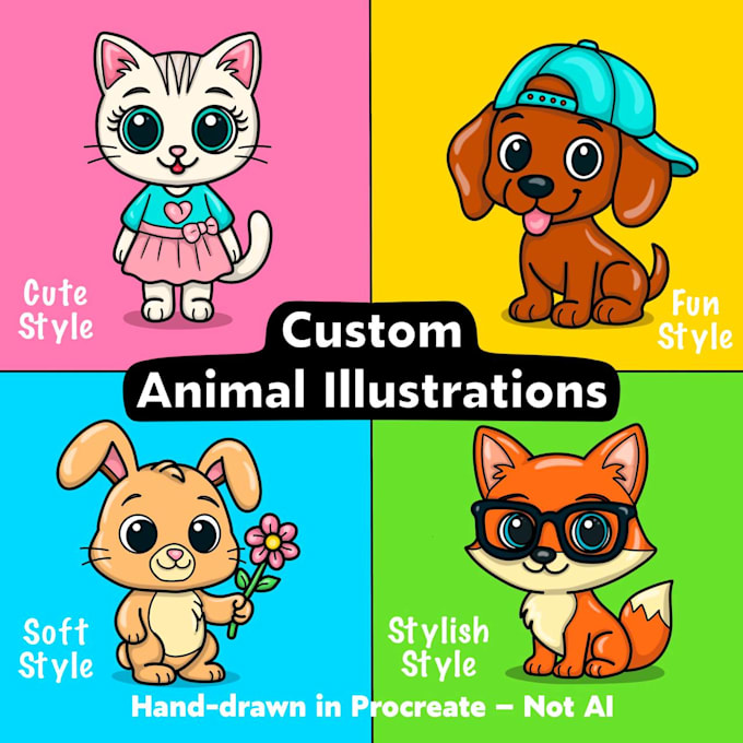 draw cute animal characters for childrens books
