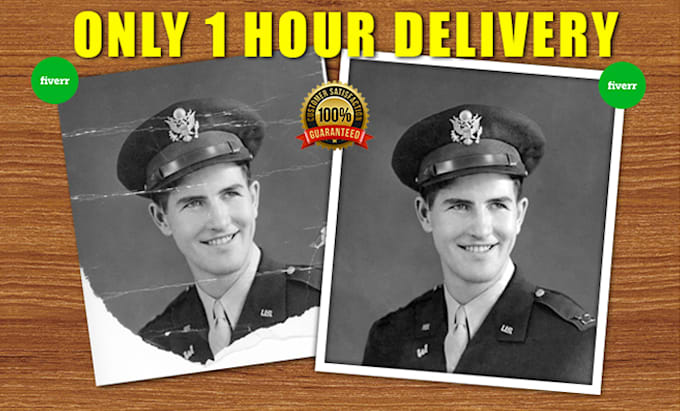 repair, retouch, restore, colorize your old damaged photo