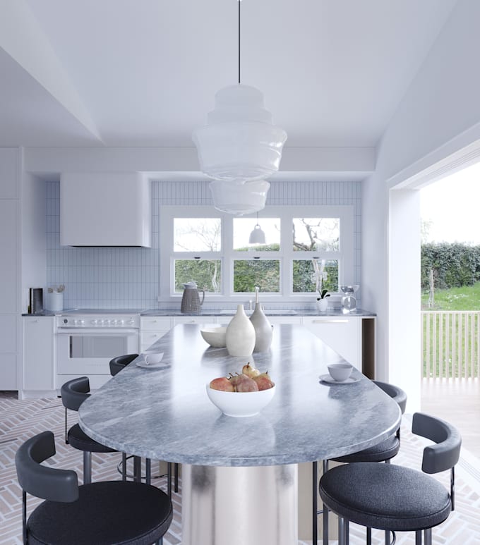 create hyper realistic architectural rendering