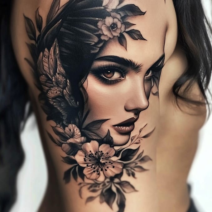 create a tattoo design in realistic style