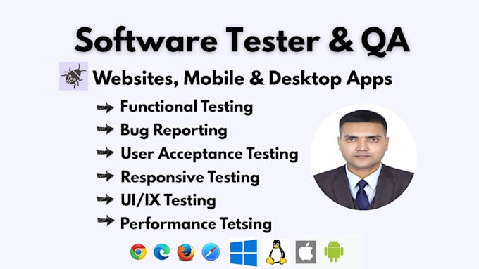perform software testing and QA for android apps and websites