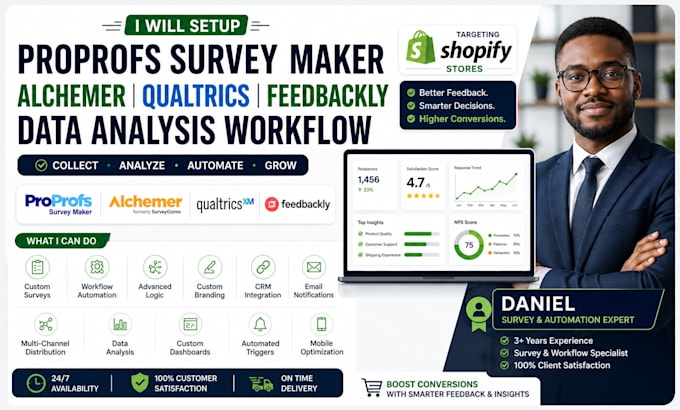 setup proprofs survey maker alchemer qualtrics feedbackly data analysis workflow