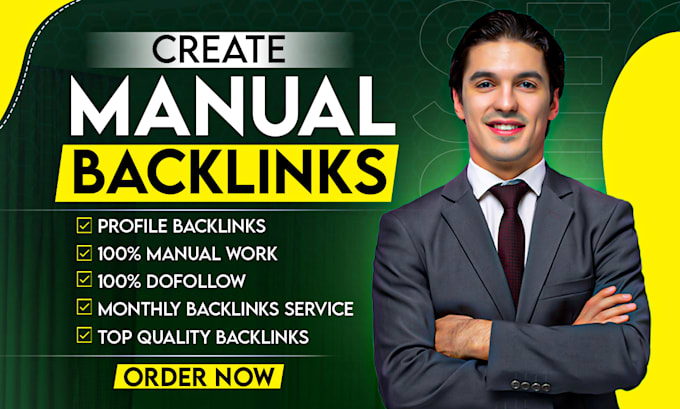 manually build high quality profile backlinks from authority DR websites