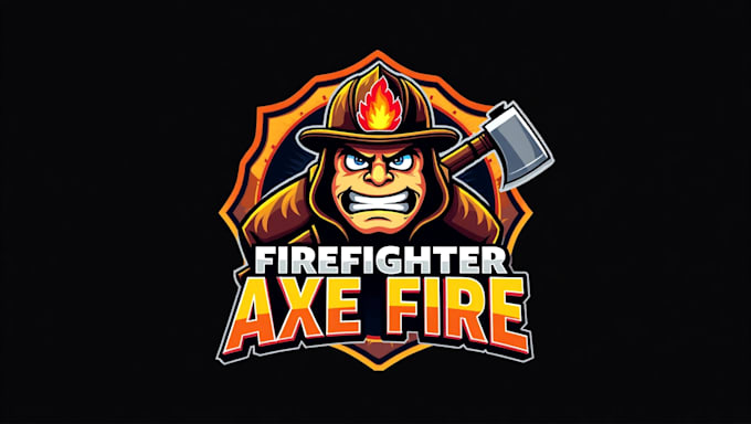 design unique firefighter axe fire logo with express delivery
