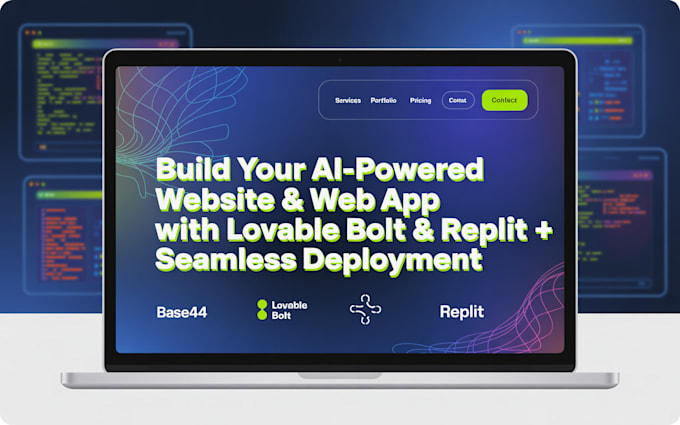 build ai website and web app using base44, lovable bolt, replit, deployment